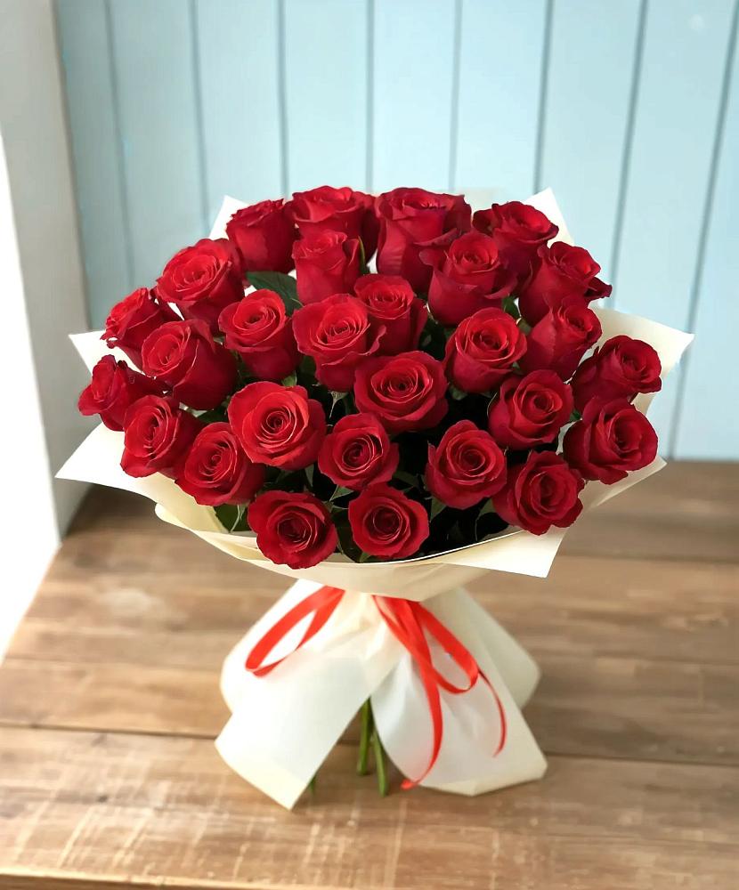Букет 29 Красных роз в поселке Медико-Инструментального завода