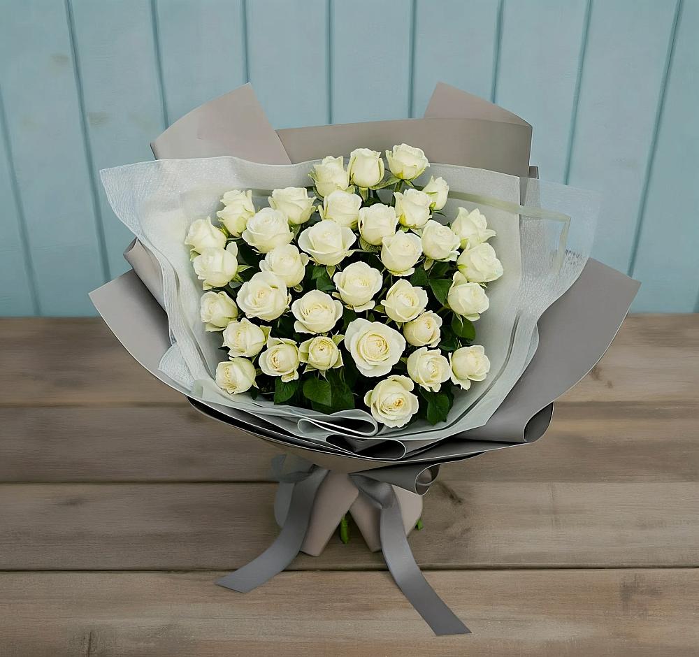 Букет Белоснежная нежность в поселке Медико-Инструментального завода