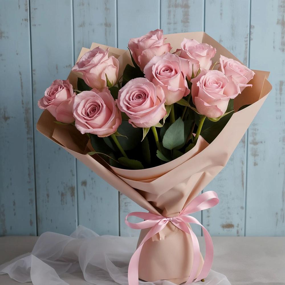 Букет цветов из: Розы в поселке Медико-Инструментального завода