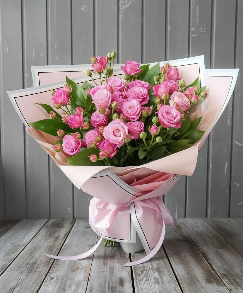 Букет Розовый кустик в поселке Медико-Инструментального завода