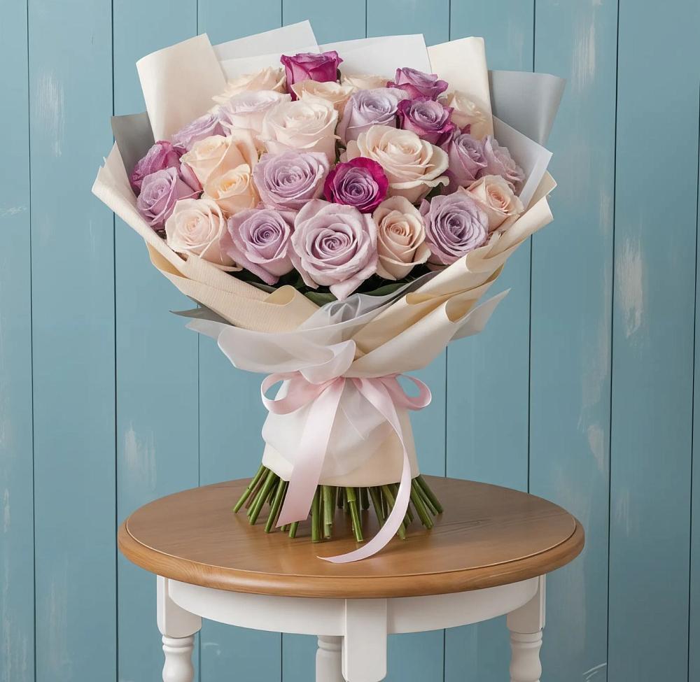 Букет цветов из: Розы в поселке Медико-Инструментального завода