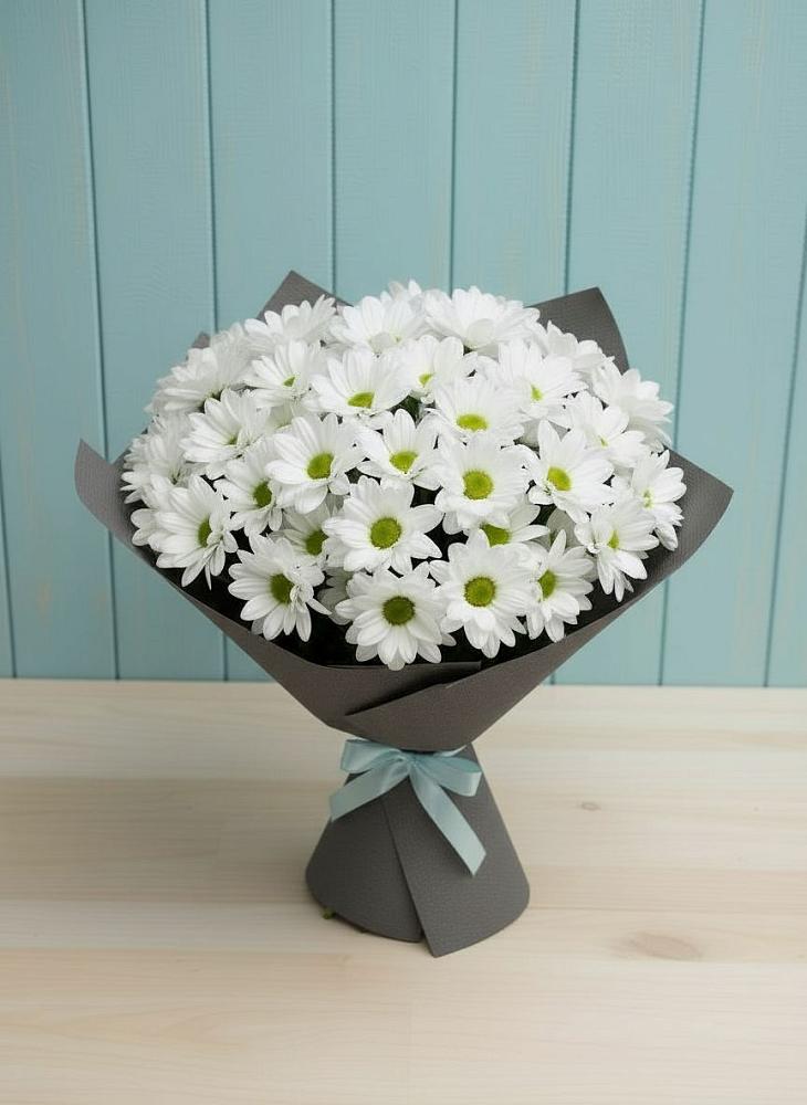 Букет цветов из: Хризантемы в поселке Медико-Инструментального завода