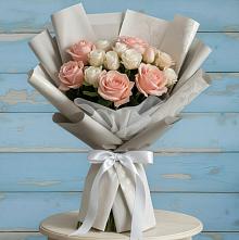 Букет цветов из:  Розы в поселке Медико-Инструментального завода
