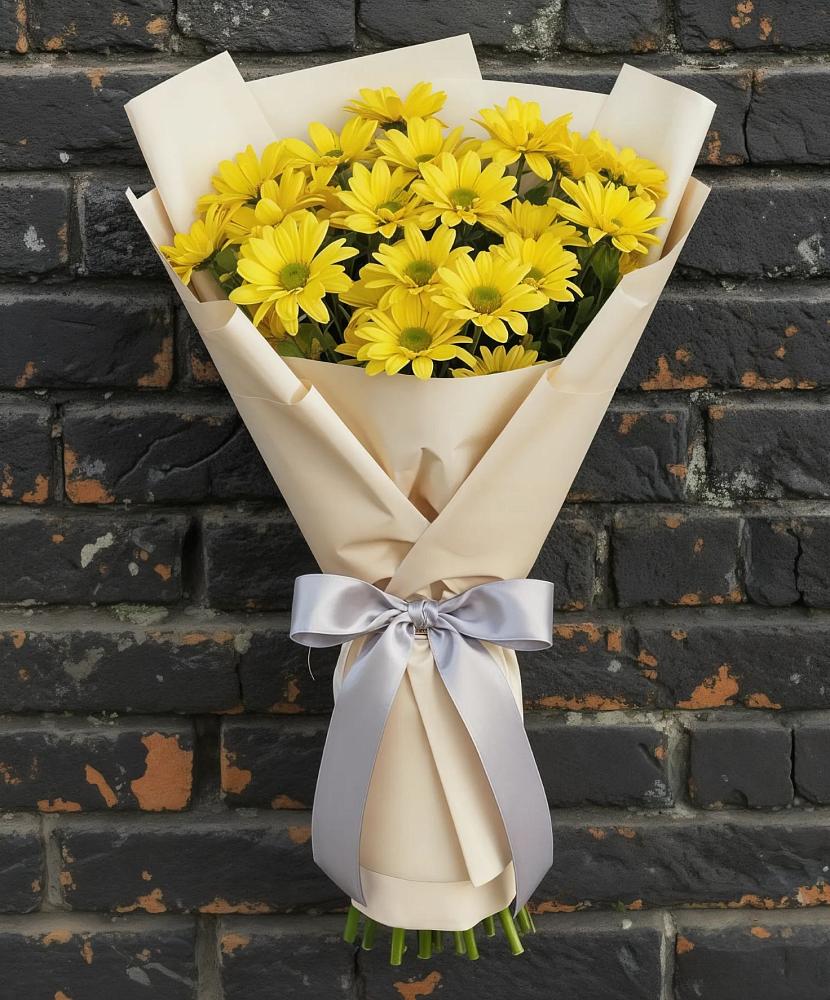Букет цветов из: Хризантемы в поселке Медико-Инструментального завода