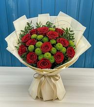 Букет цветов из:  Розы и Хризантемы #REPLACE_PRED# поселке Медико-Инструментального завода