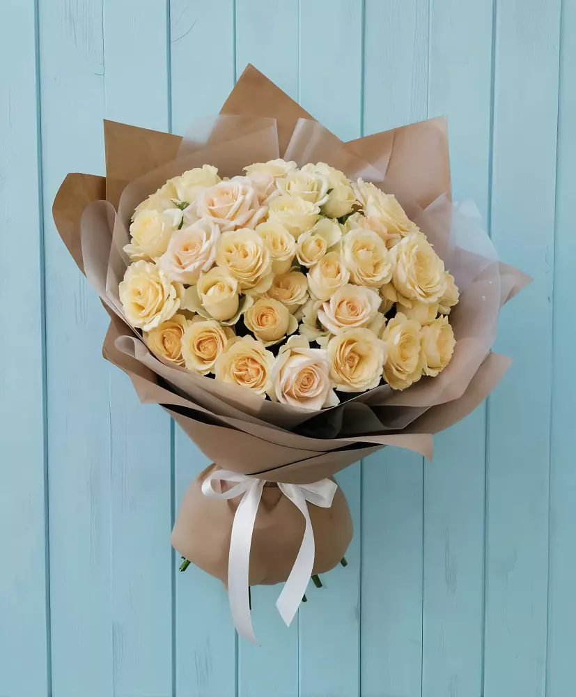 Букет Кремовое облако в поселке Медико-Инструментального завода