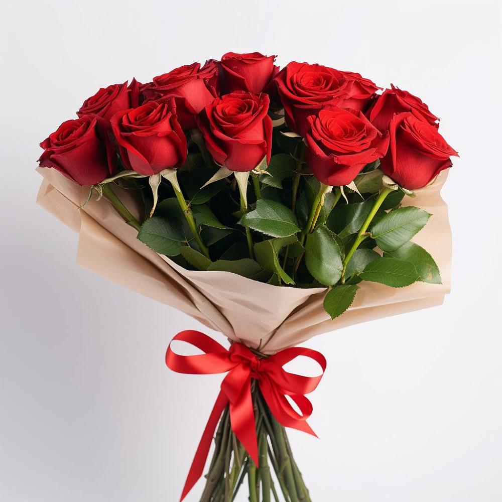 Букет 11 Красных роз Эдлесс Лав в поселке Медико-Инструментального завода