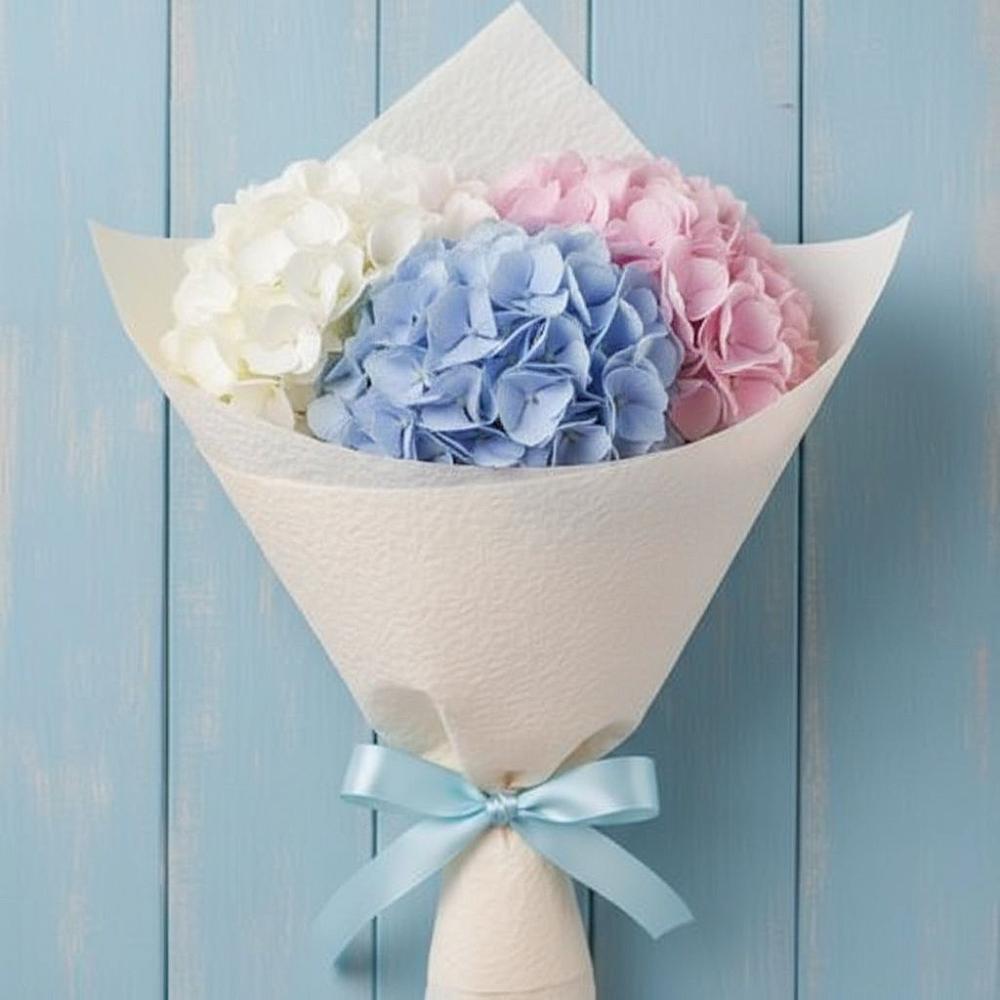 Букет цветов из: Гортензия в поселке Медико-Инструментального завода